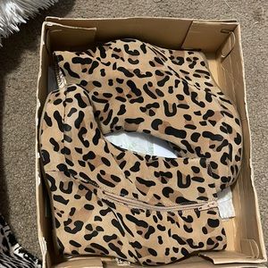 BAMBOO wedge boots with leopard print 🐆🐆